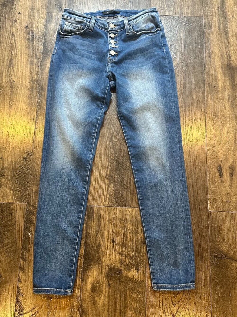 GUC Women's Flying Monkey Blue Jeans Mid Rise Stretch Ankle Skinny Denim, 29